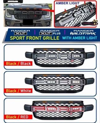 Plastic Car Front Bumper Grille With Light For Ford Ranger Xl Xls Xlt 2023