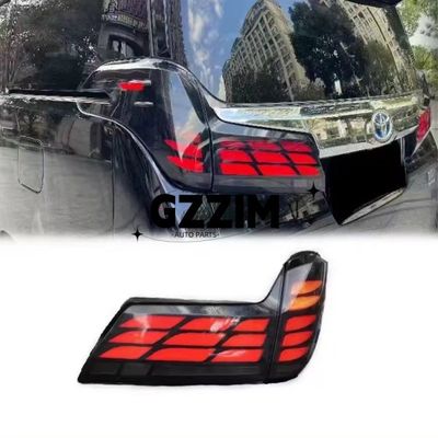 Black Red Abs Plastic Car Led Tail Lights For Alphard 2015-2022 Update To 2024