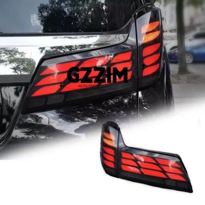 Black Red Abs Plastic Car Led Tail Lights For Alphard 2015-2022 Update To 2024