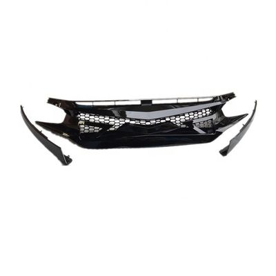 Fc450 Type Black Front Bumper Grille For Honda Civic X 2016+