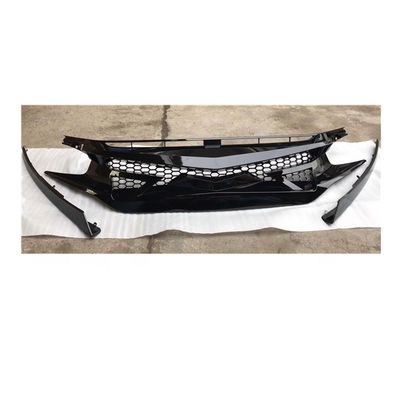 Fc450 Type Black Front Bumper Grille For Honda Civic X 2016+