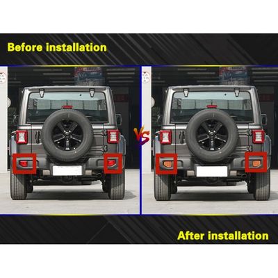 Dynamic Turn Signal Reflector LED Bumper Light Rear Fog Lamp For Jeep Wrangler 2018-2022
