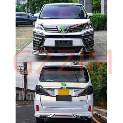 Body Kit Front Rear Bumper Headlight Grille For Vellfire 2008 Upgrade To 2018