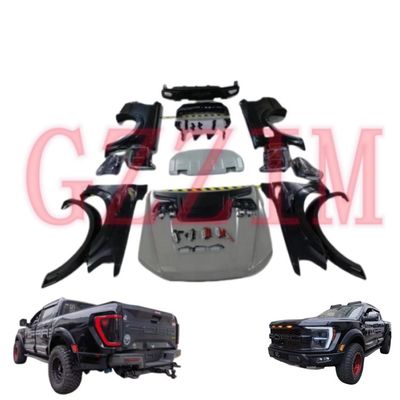 F150 Ford Ranger Raptor Style Body Kit With Fender Flares Black