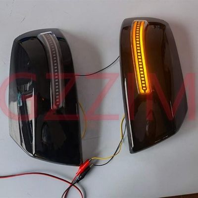 Black Rearview Mirror Cover For Toyota Tundra 2007-2021 LED Light Side Mirror