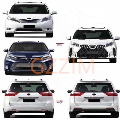 other auto parts front and rear  lm style body kit with hood for toyota sienna 2011-2020