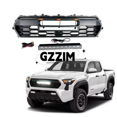 Toyota Tacoma 2024 ABS Mesh Front Grille With Light Bar Black Car Grille Front Middle Grille