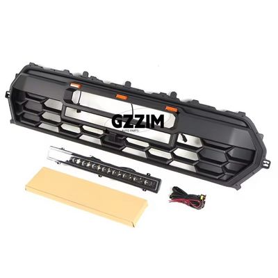 Toyota Tacoma 2024 ABS Mesh Front Grille With Light Bar Black Car Grille Front Middle Grille