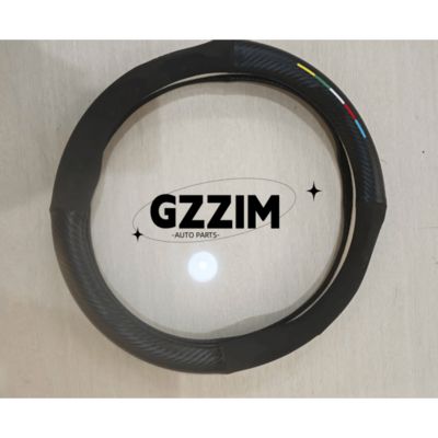 Customizable 3D Embossed PU Leather Steering Wheel Cover O Type D Type Design for Toyota Luxury Custom Logo